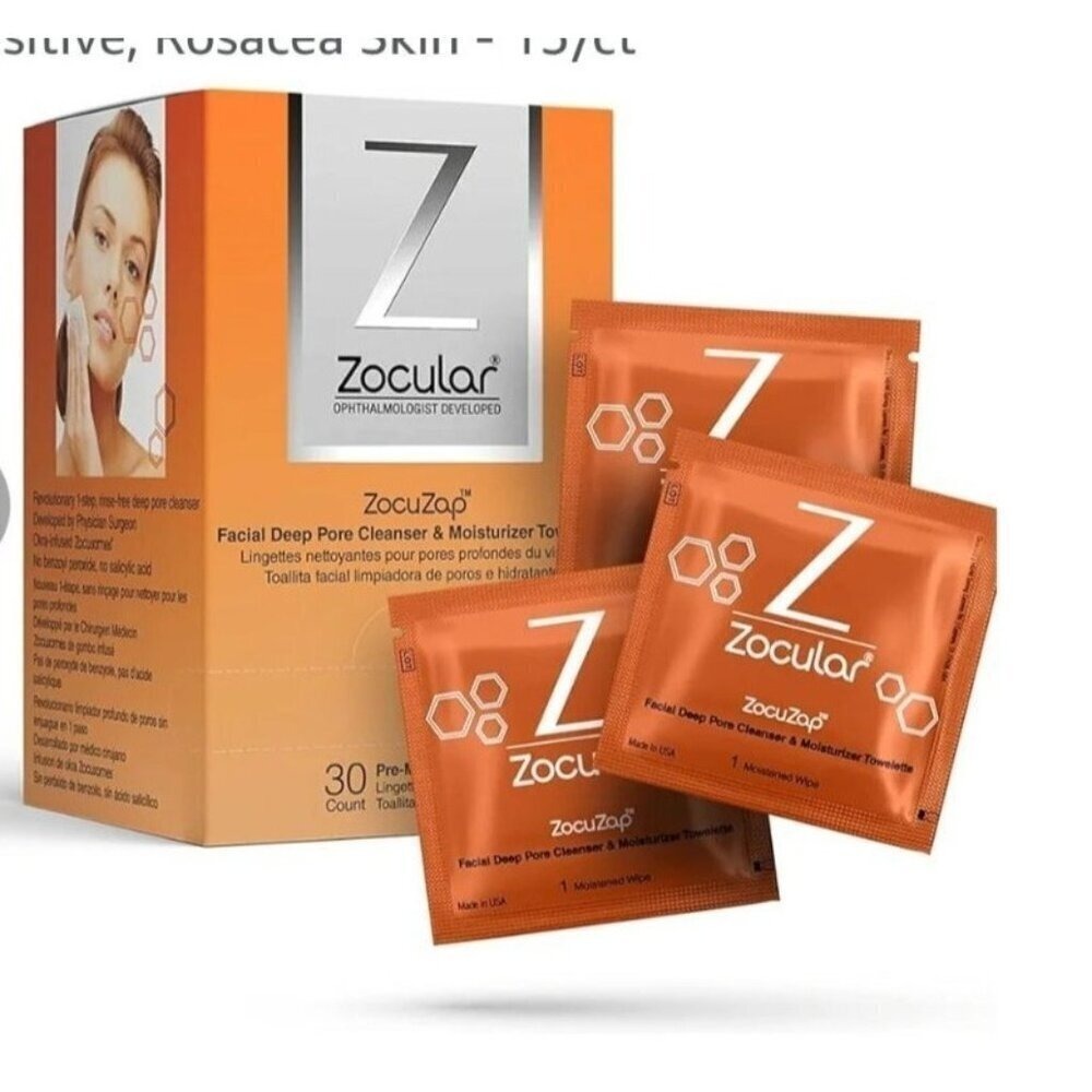 ZocuZap Acne Face Wipes Moisturizing Face Cleansing Wipes for Acne Makeup B1